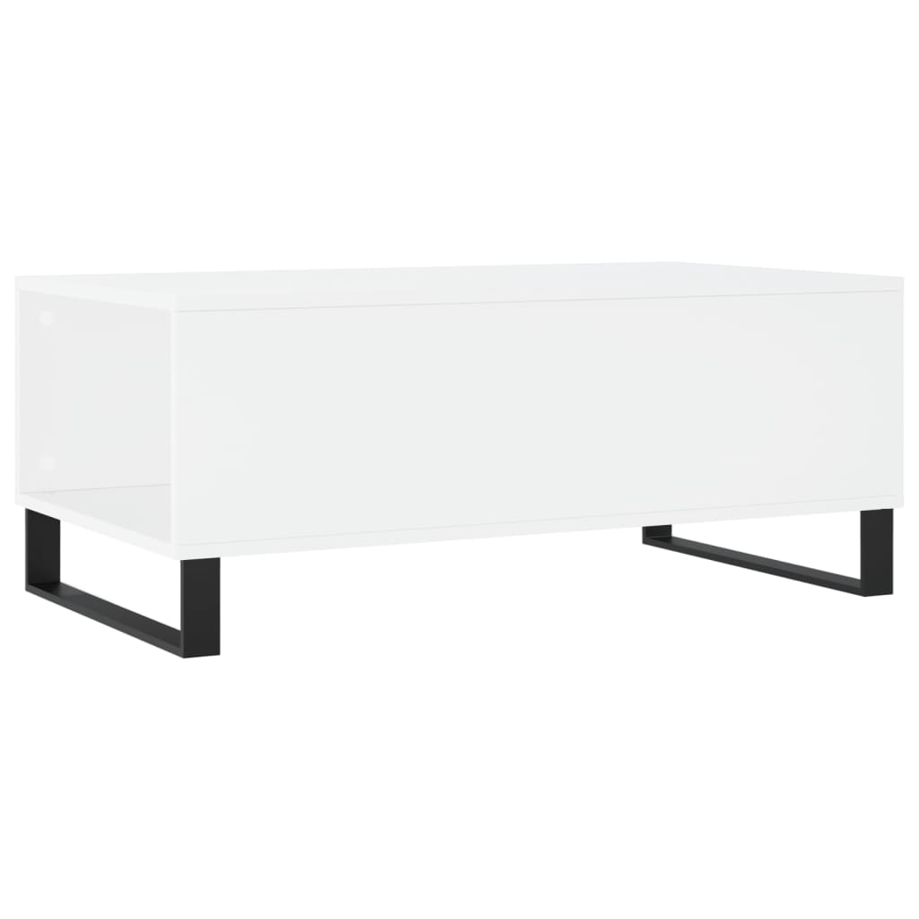 Stolić za kavu bijeli 90 x 50 x 36,5 cm od konstruiranog drva