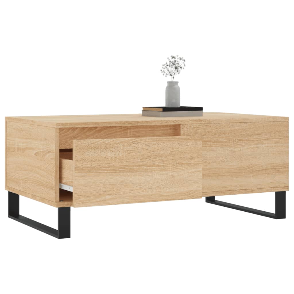 Stolić za kavu boja hrasta 90x50x36,5 cm konstruirano drvo