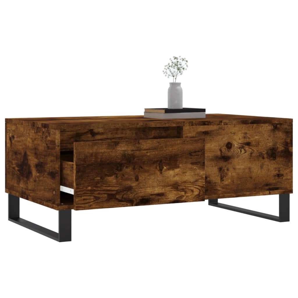 Stolić za kavu boja hrasta 90x50x36,5 cm konstruirano drvo