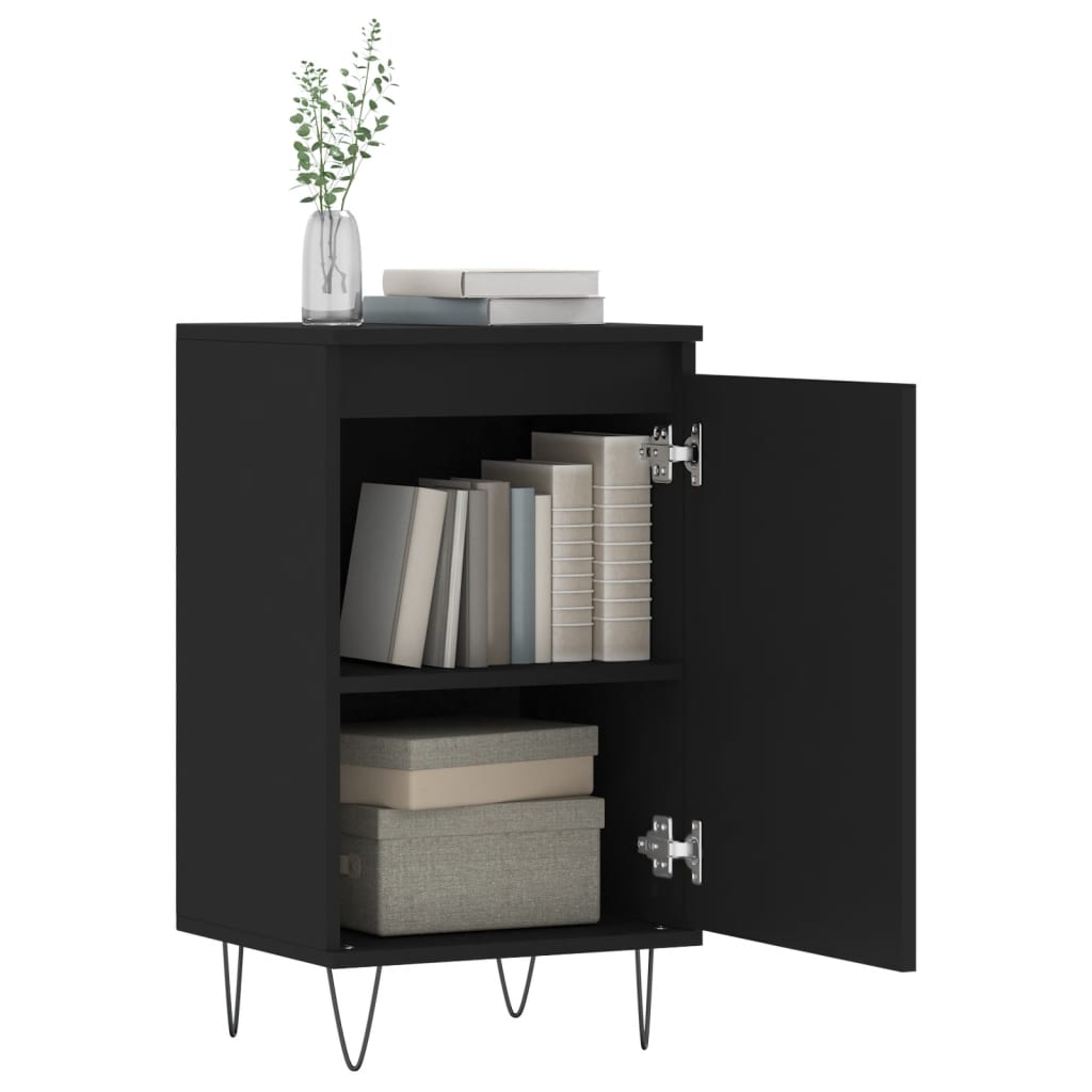 Komode 2 kom crne 40 x 35 x 70 cm od konstruiranog drva