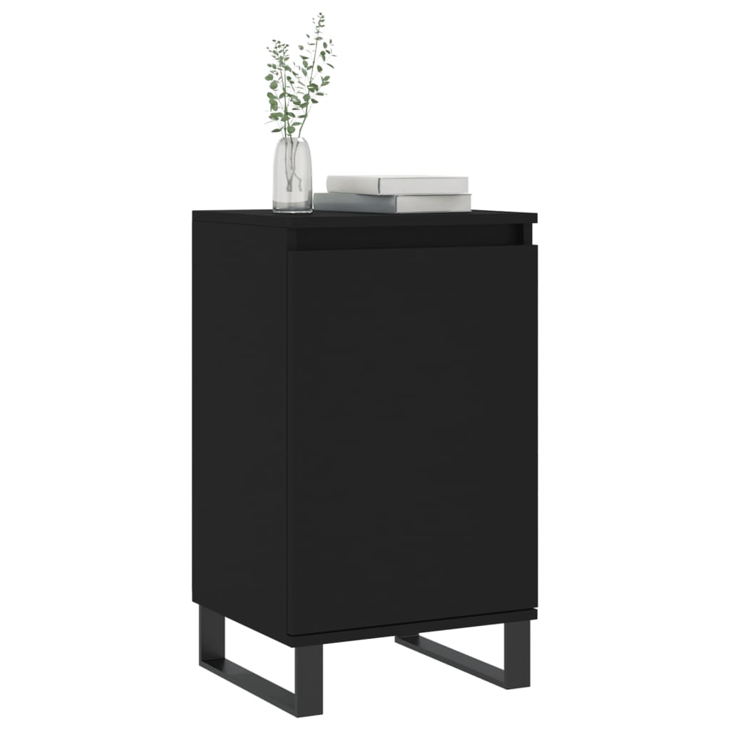 Komode 2 kom crne 40 x 35 x 70 cm od konstruiranog drva