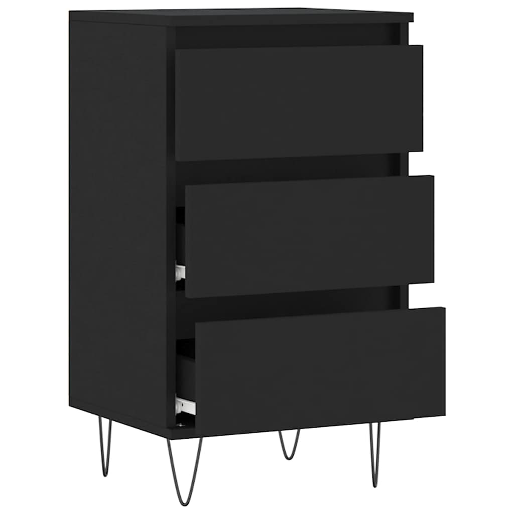 Komoda crna 40 x 35 x 70 cm od konstruiranog drva