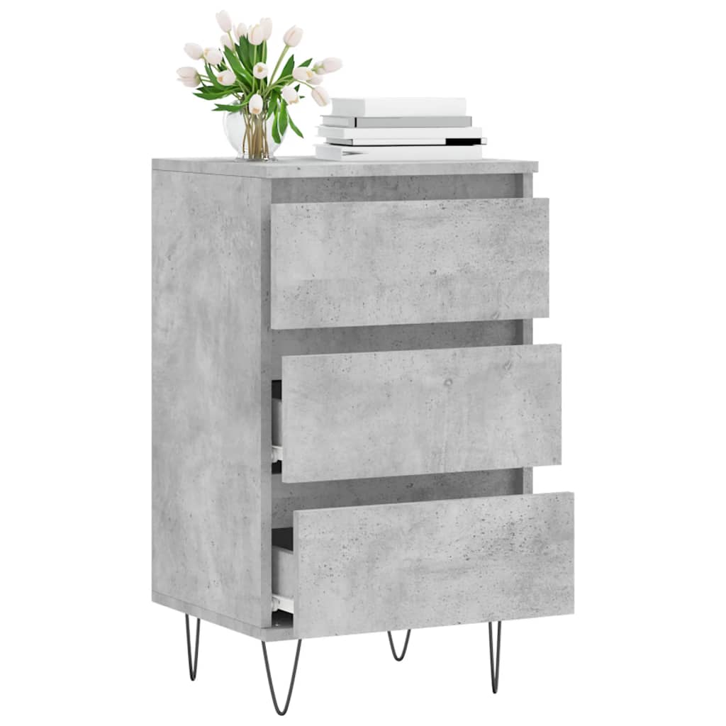 Komoda siva boja betona 40 x 35 x 70 cm od konstruiranog drva