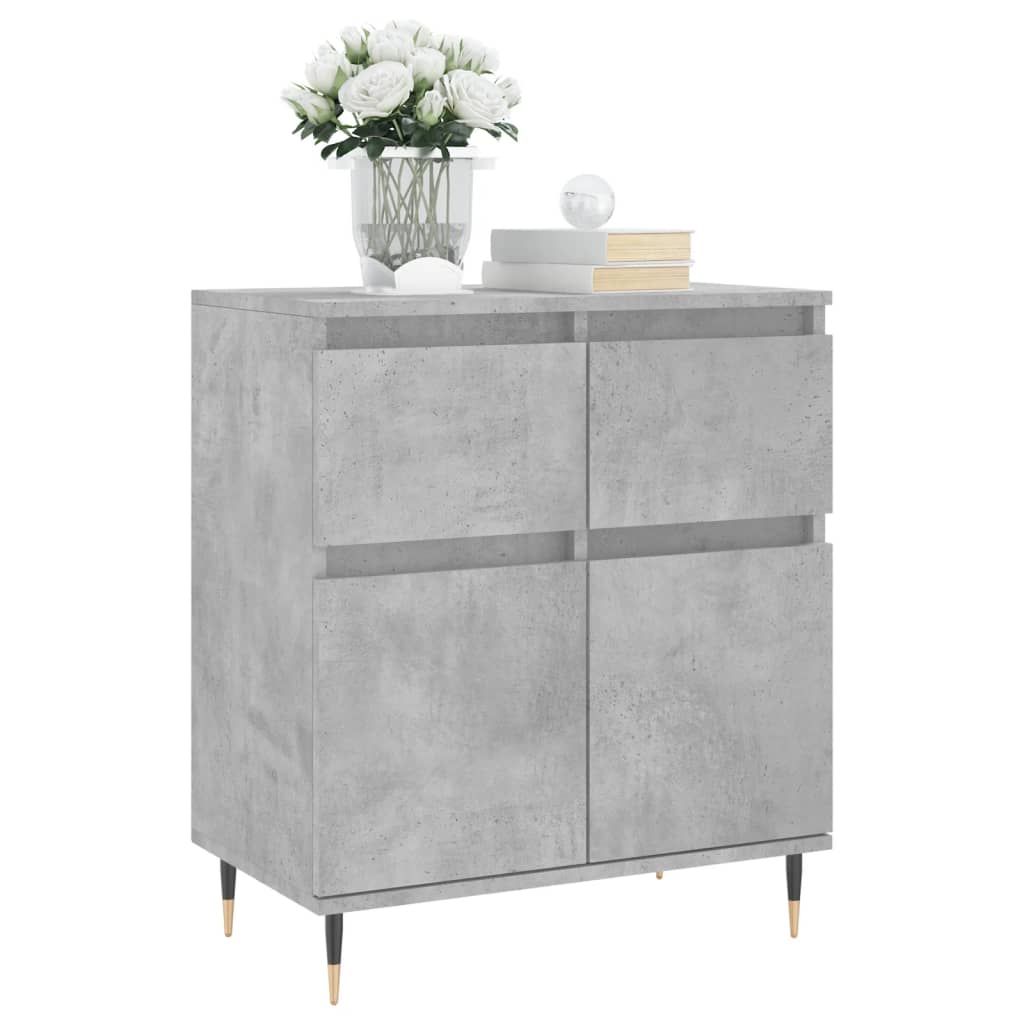 Komoda siva boja betona 60x35x70 cm od konstruiranog drva