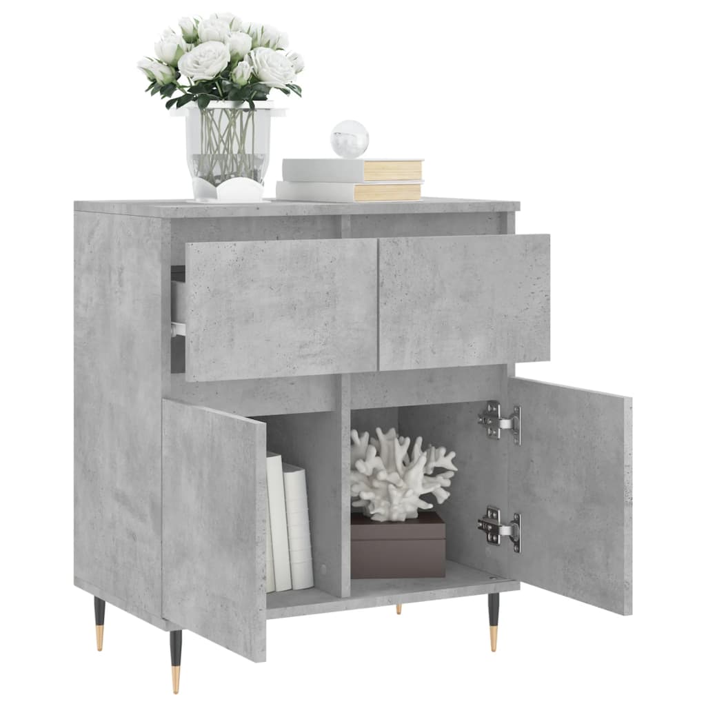 Komoda siva boja betona 60x35x70 cm od konstruiranog drva