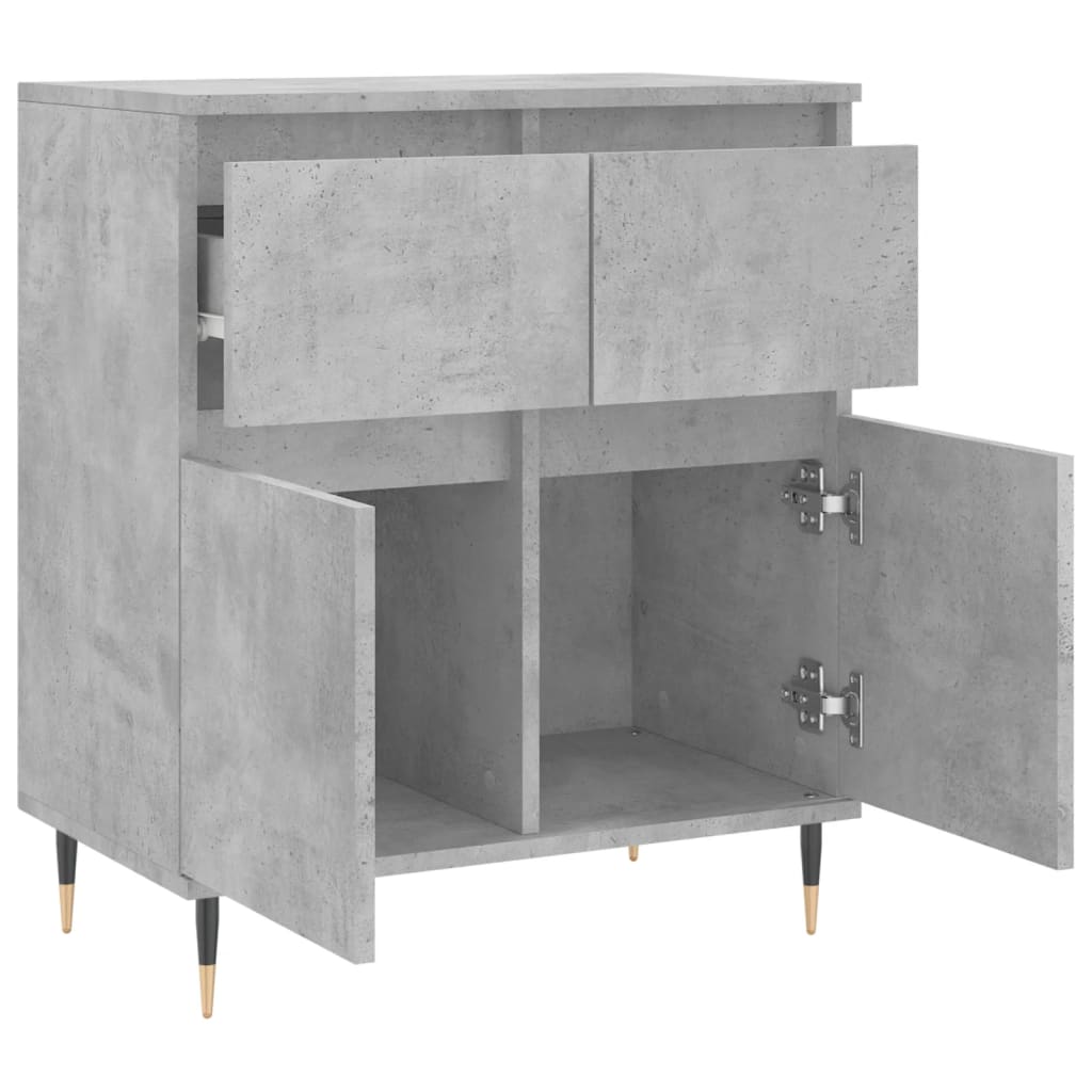 Komoda siva boja betona 60x35x70 cm od konstruiranog drva