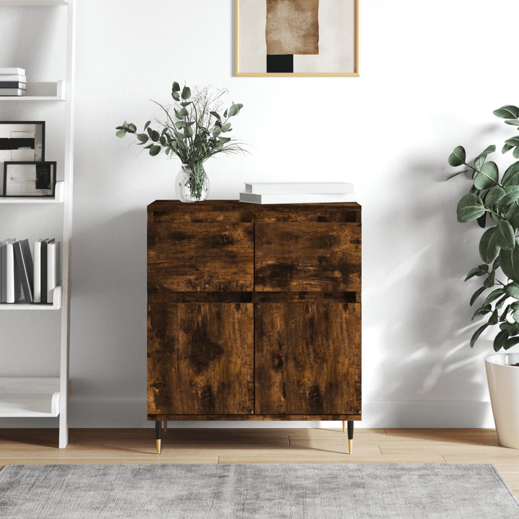 Komoda boja dimljenog hrasta 60 x 35 x 70 cm konstruirano drvo