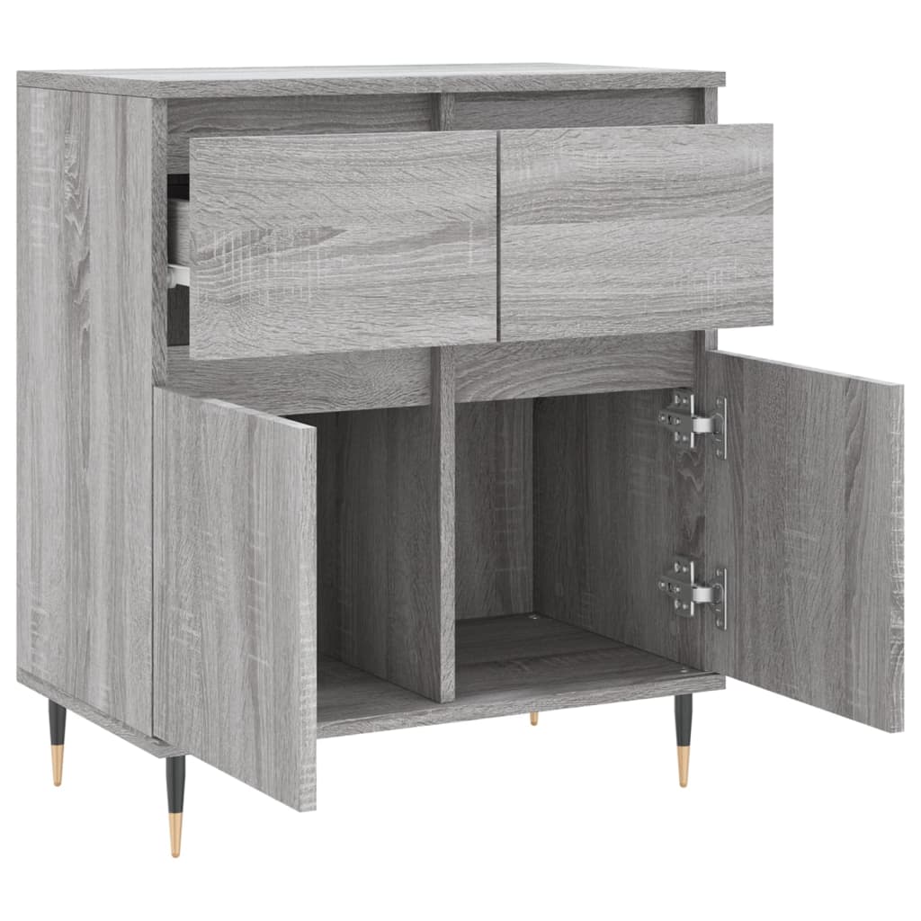 Komoda sivog hrasta sonome 60x35x70 cm od konstruiranog drva