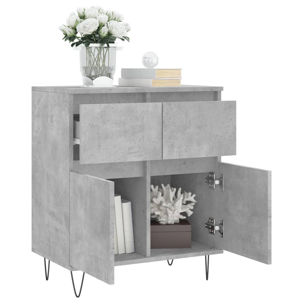 Komoda siva boja betona 60x35x70 cm od konstruiranog drva
