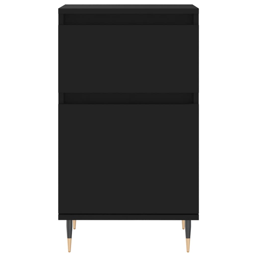 Komode 2 kom crne 40 x 35 x 70 cm od konstruiranog drva