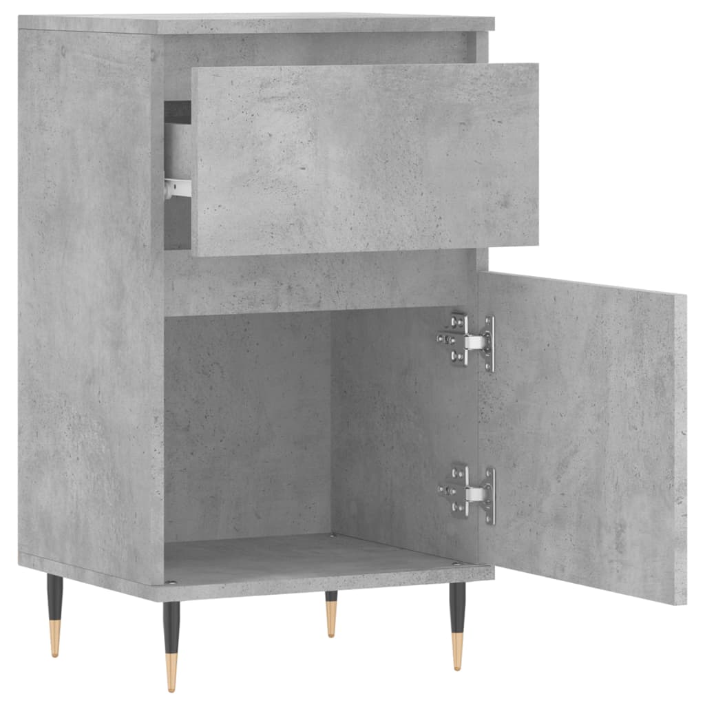 Komoda siva boja betona 40 x 35 x 70 cm od konstruiranog drva