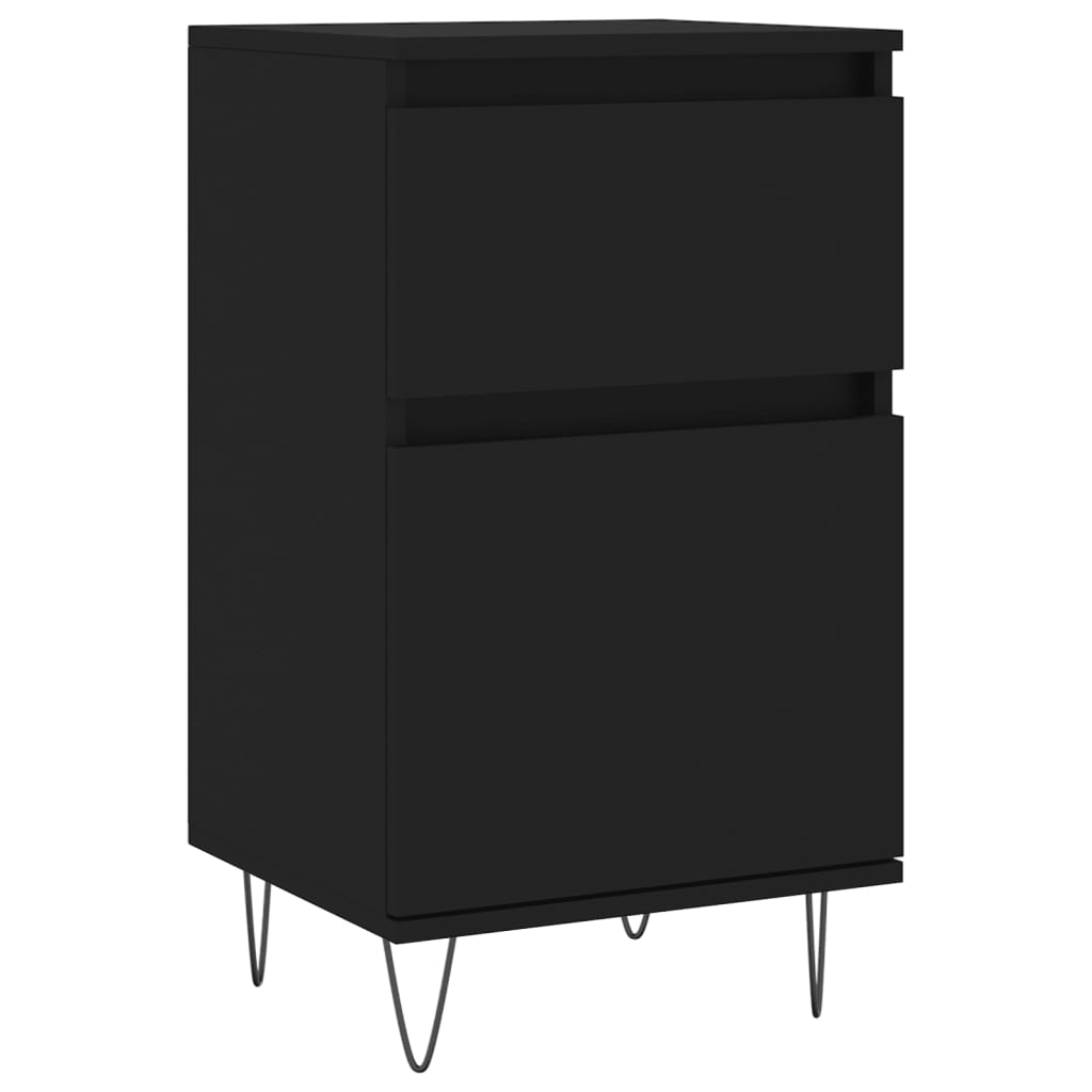 Komode 2 kom crne 40 x 35 x 70 cm od konstruiranog drva
