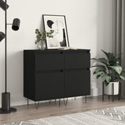 Komode 2 kom crne 40 x 35 x 70 cm od konstruiranog drva