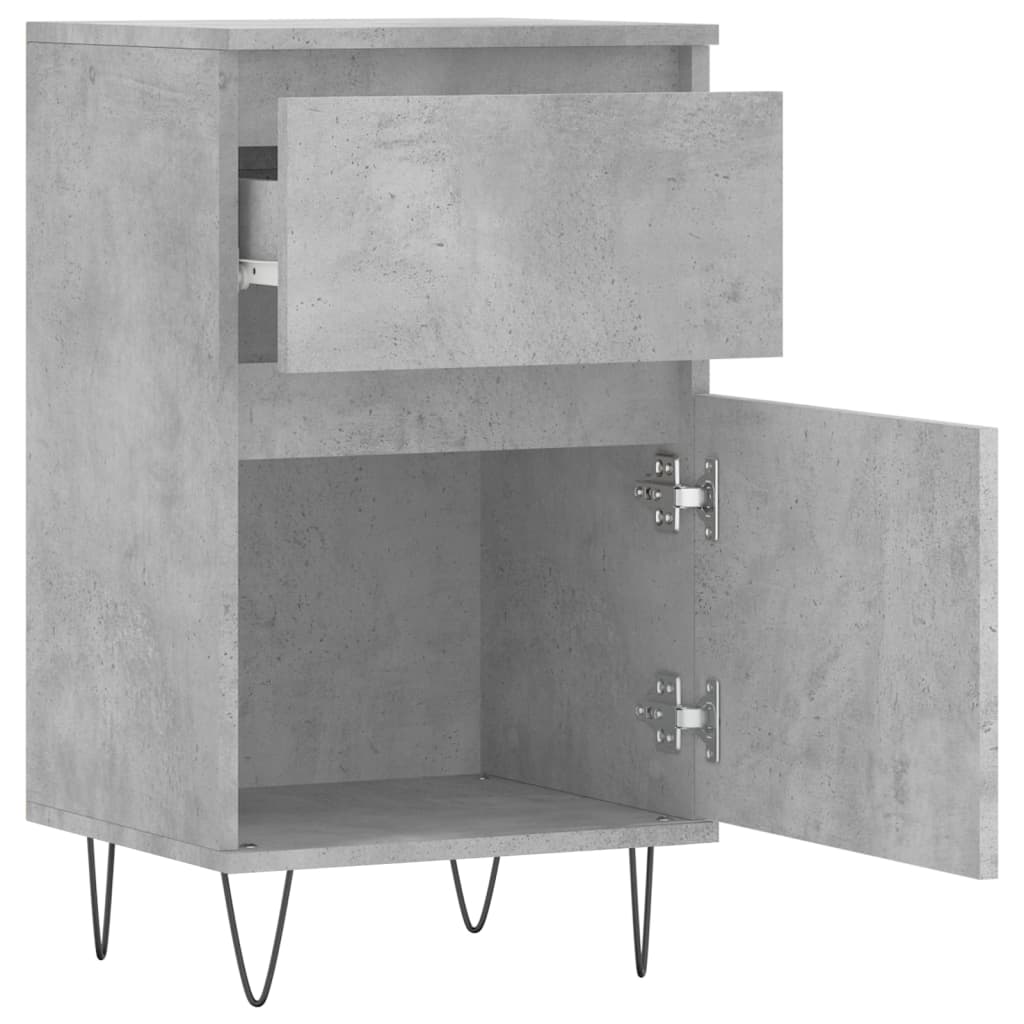 Komoda siva boja betona 40 x 35 x 70 cm od konstruiranog drva