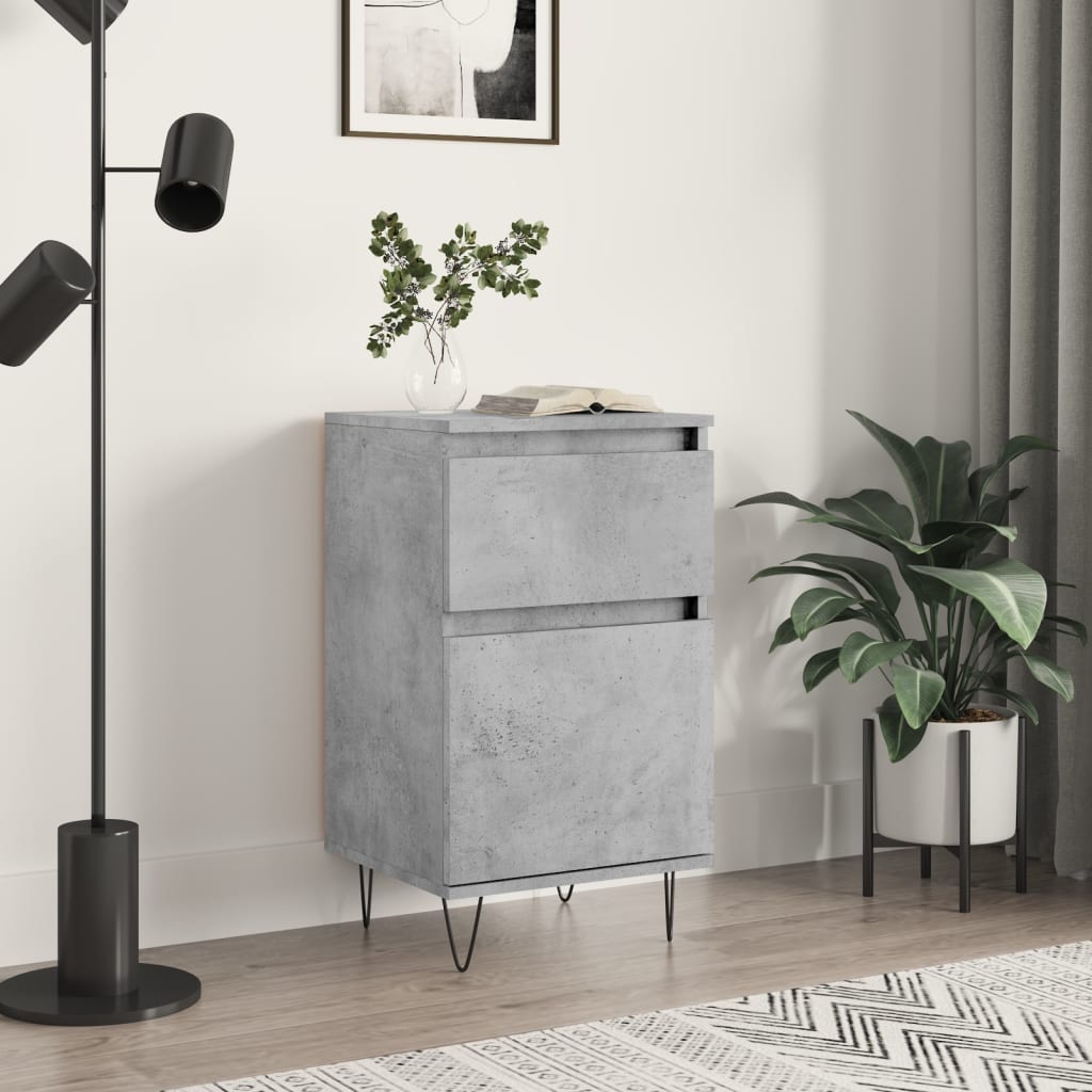 Komoda siva boja betona 40 x 35 x 70 cm od konstruiranog drva