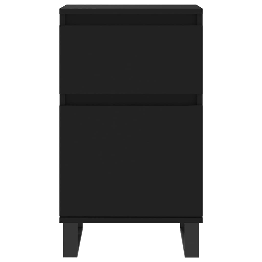 Komode 2 kom crne 40 x 35 x 70 cm od konstruiranog drva