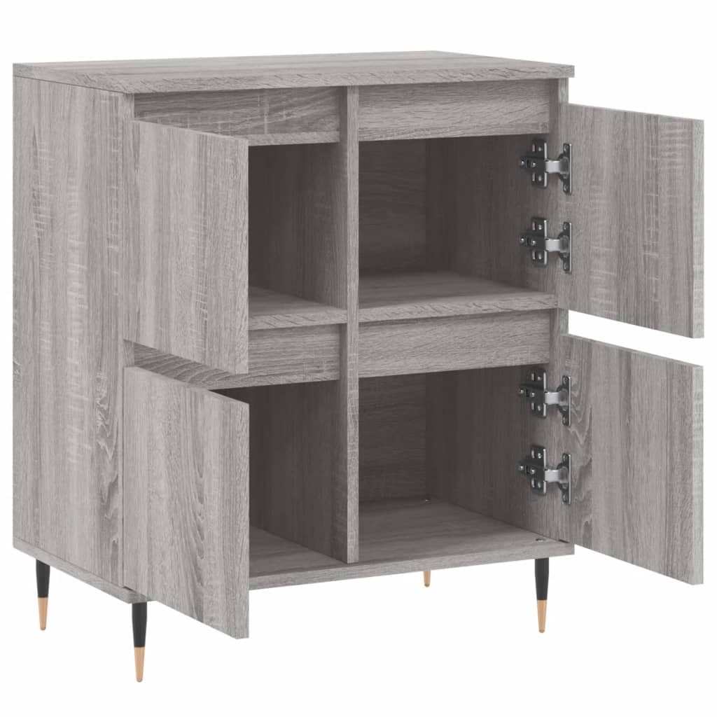 Komoda sivog hrasta sonome 60x35x70 cm od konstruiranog drva