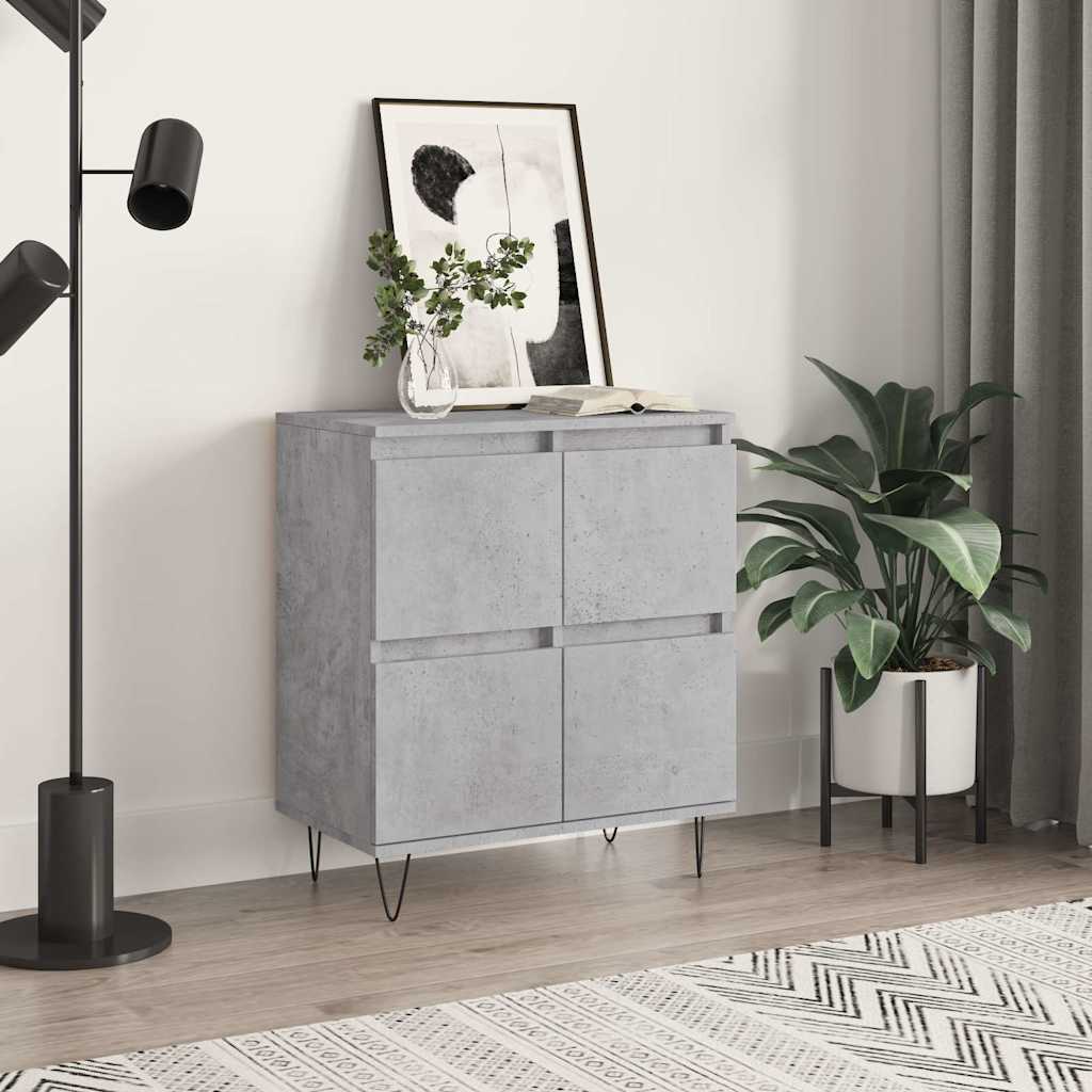 Komoda siva boja betona 60x35x70 cm od konstruiranog drva