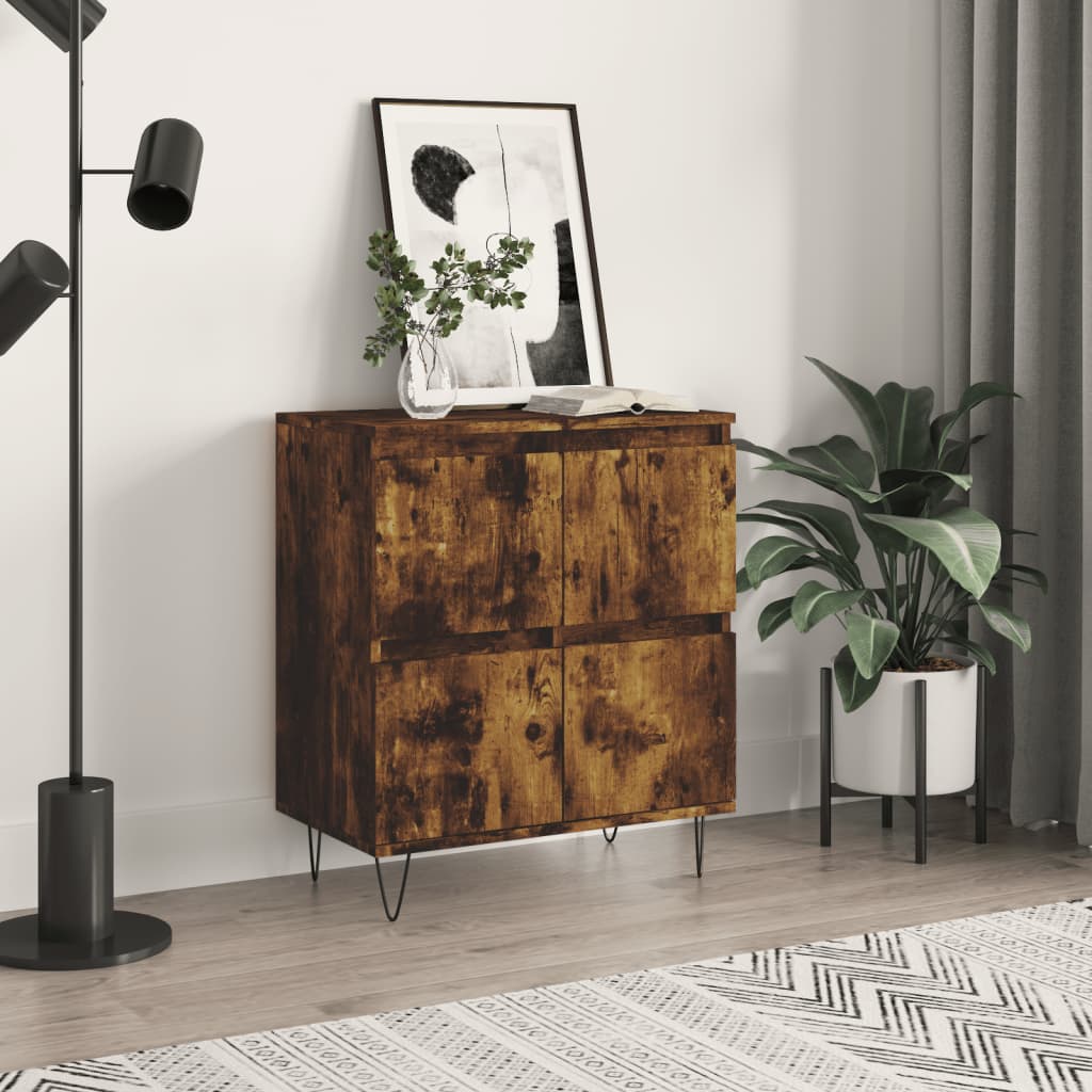 Komoda boja dimljenog hrasta 60 x 35 x 70 cm konstruirano drvo