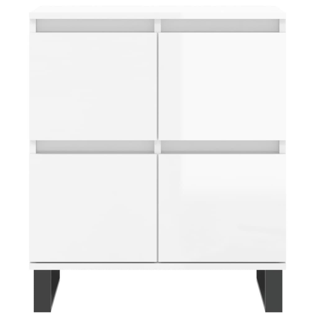 Komoda sjajna bijela 60 x 35 x 70 cm od konstruiranog drva