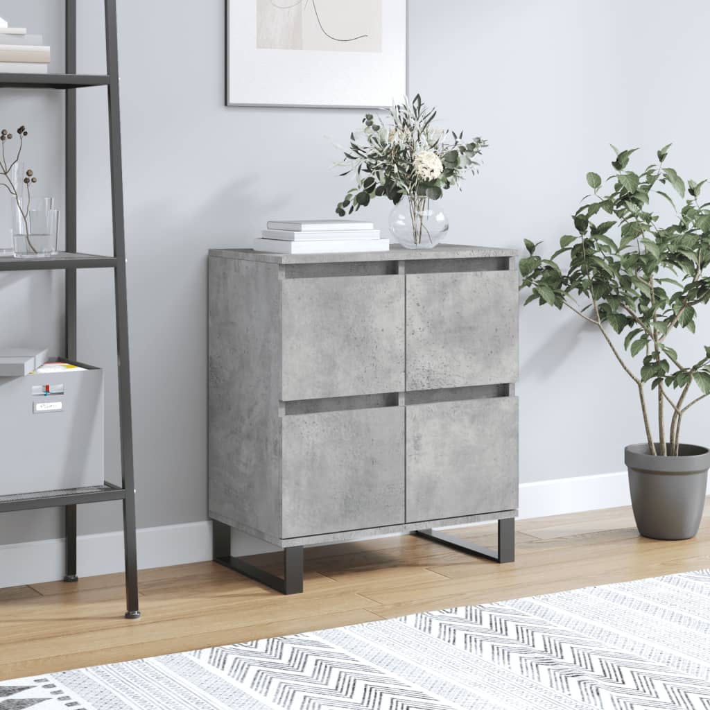 Komoda siva boja betona 60x35x70 cm od konstruiranog drva