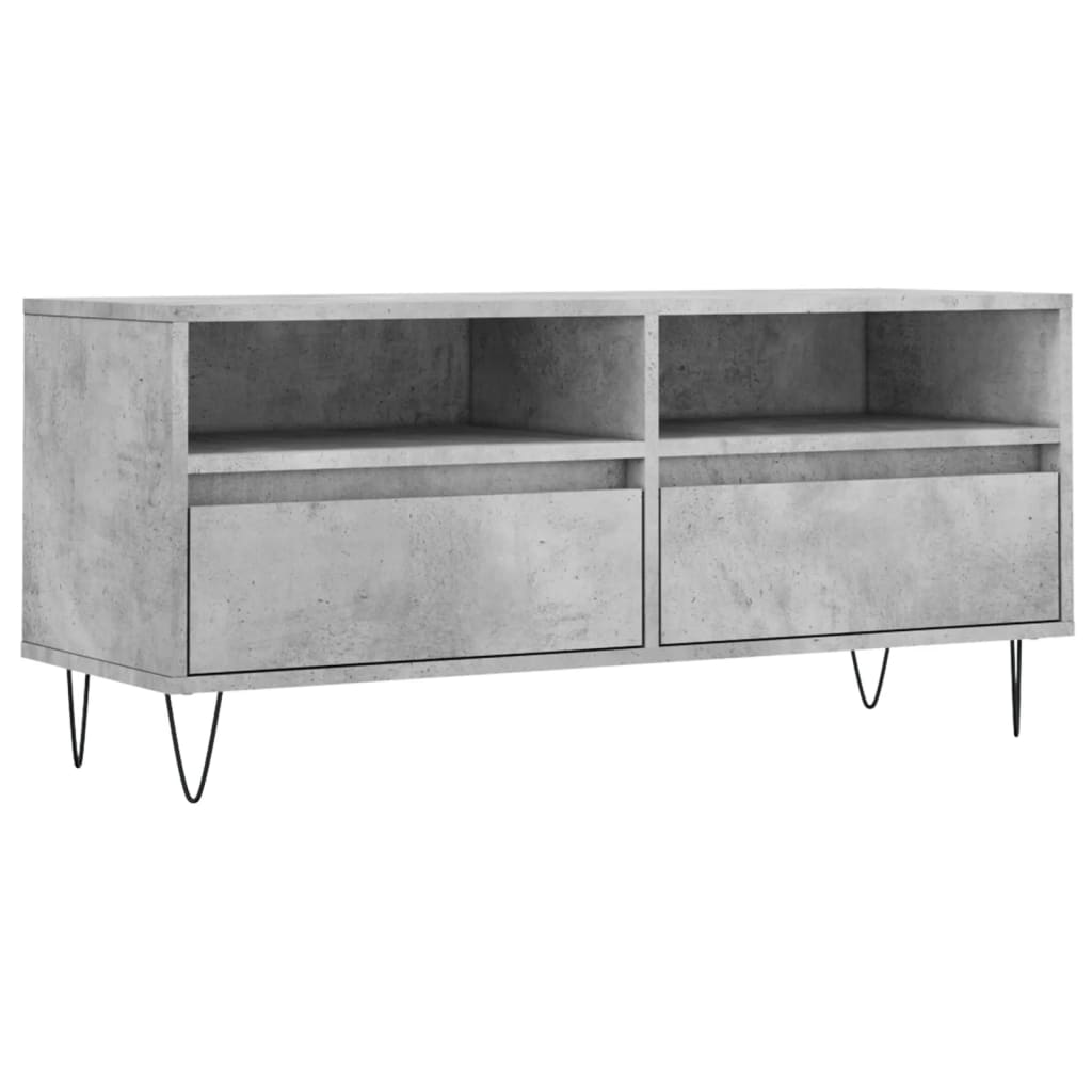 TV ormarić boja betona 100x34,5x44,5 cm od konstruiranog drva