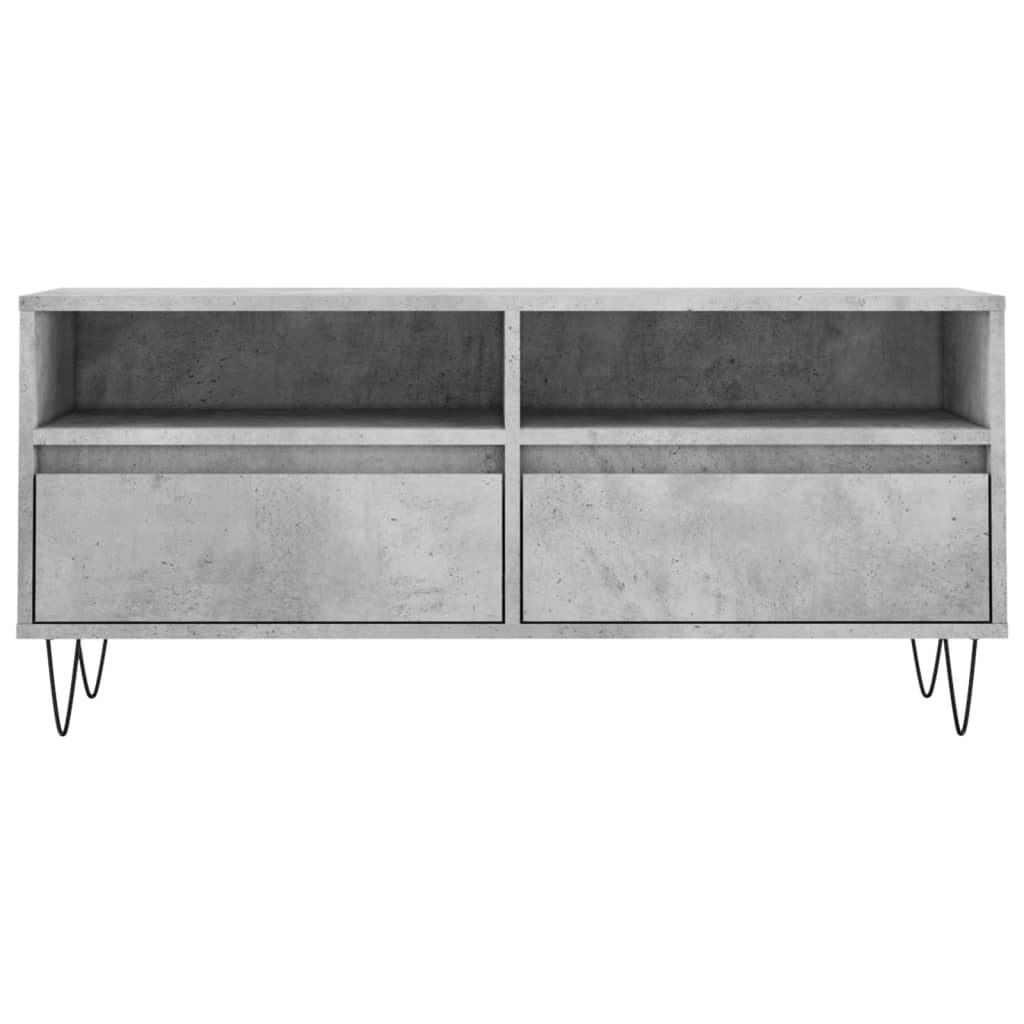 TV ormarić boja betona 100x34,5x44,5 cm od konstruiranog drva