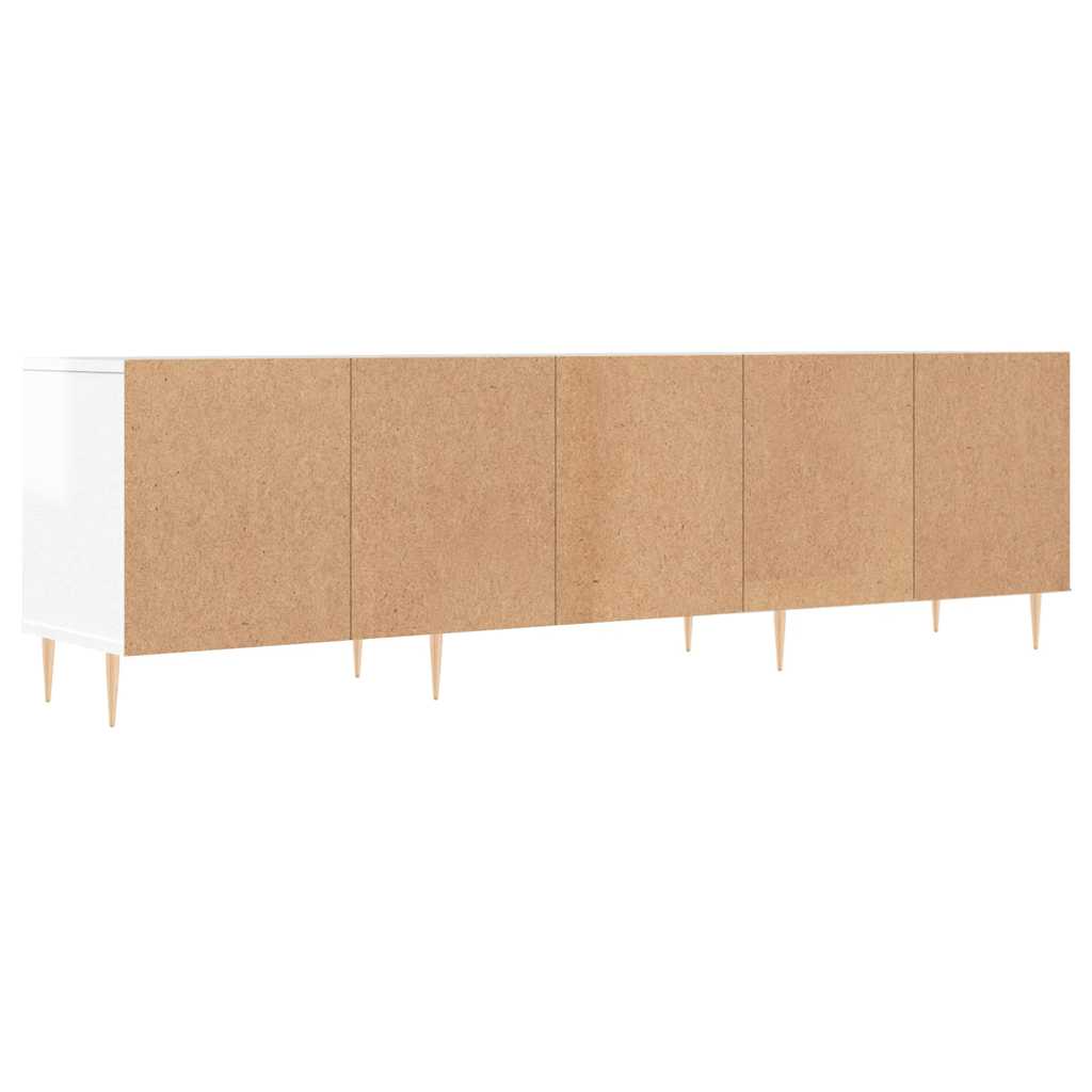 TV ormarić sjajni bijeli 150x30x44,5 cm od konstruiranog drva