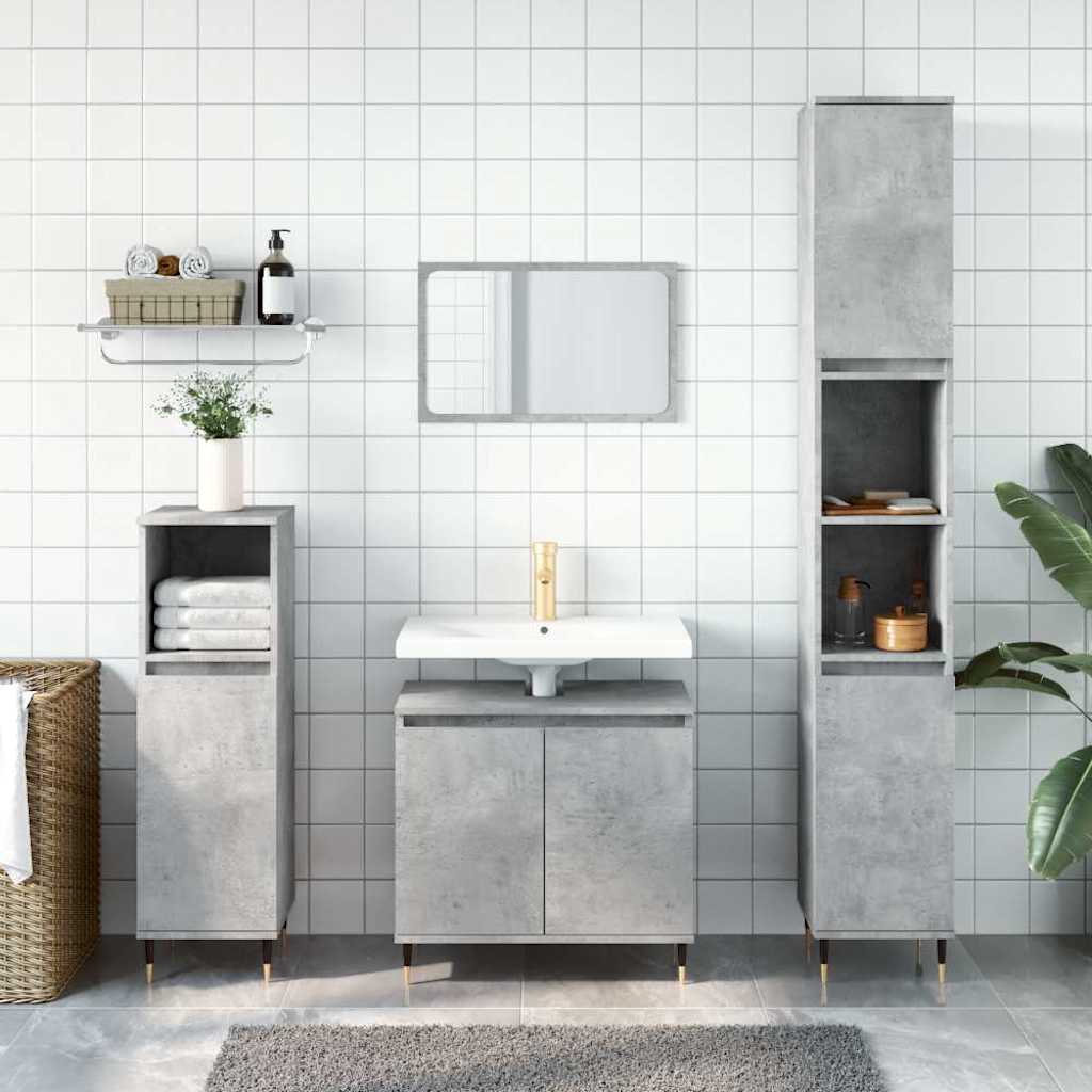 Kupaonski ormarić boja betona 58x33x60 cm od konstruiranog drva