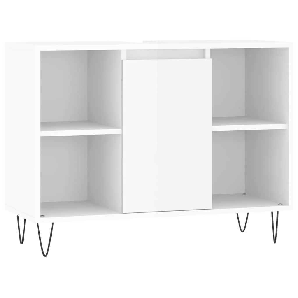 Kupaonski ormarić sjajni bijeli 80x33x60 cm konstruirano drvo