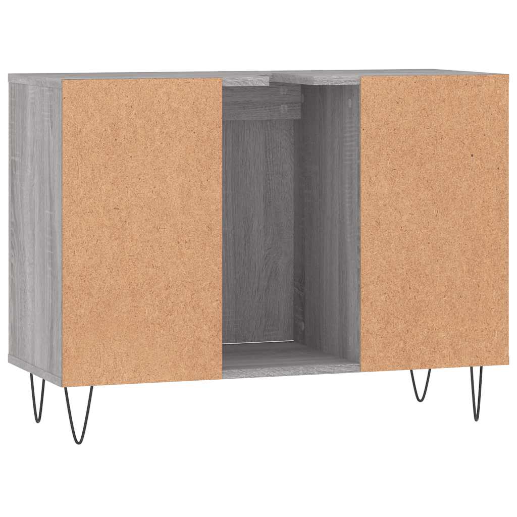 Kupaonski ormarić siva boja hrasta 80 x 33 x 60 cm drveni