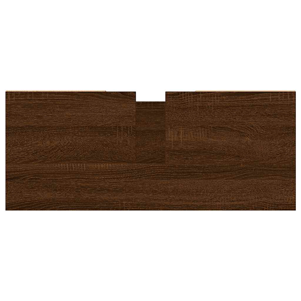 Ormarić za umivaonik smeđa boja hrasta 80x33x60 cm drveni