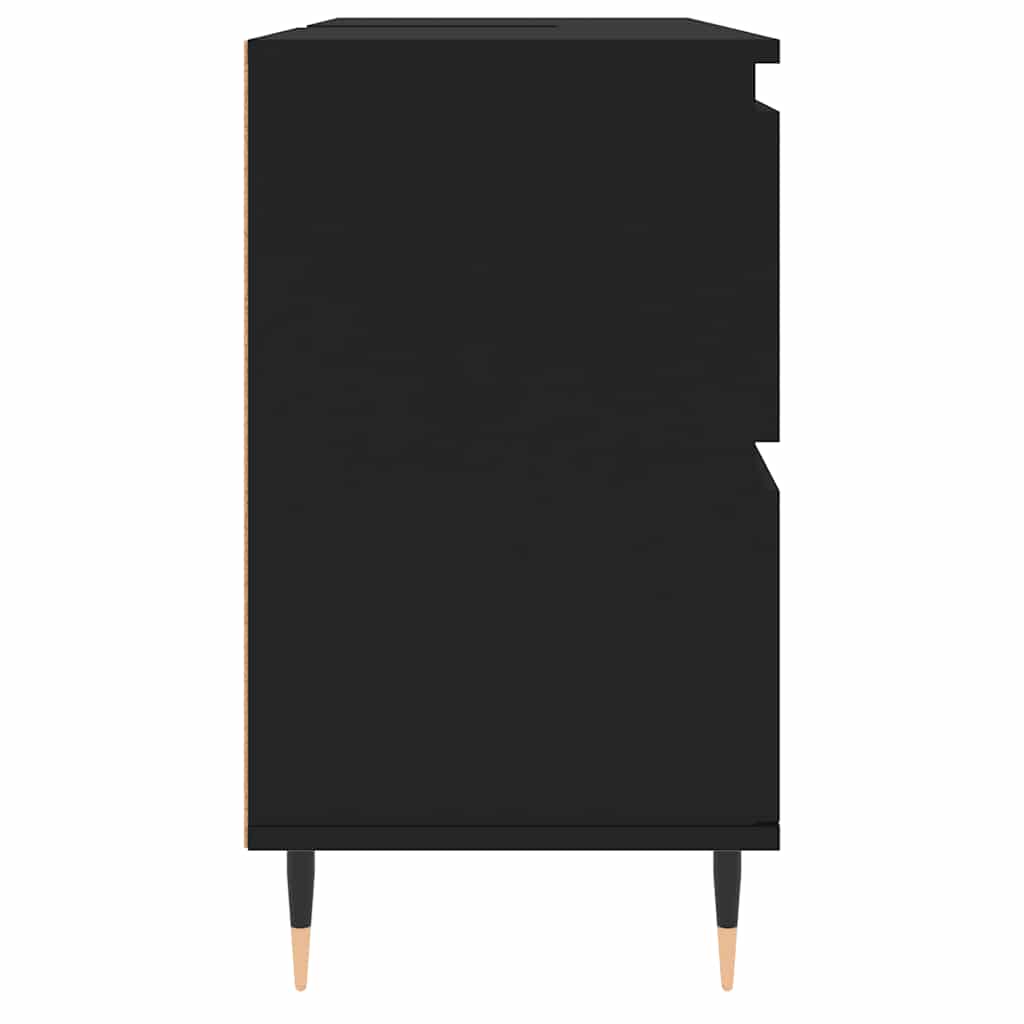 Kupaonski ormarić crni 80 x 33 x 60 cm od konstruiranog drva