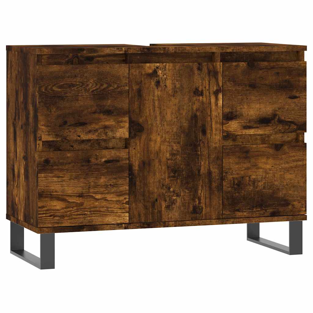 Kupaonski ormarić boja dimljenog hrasta 80 x 33 x 60 cm drveni