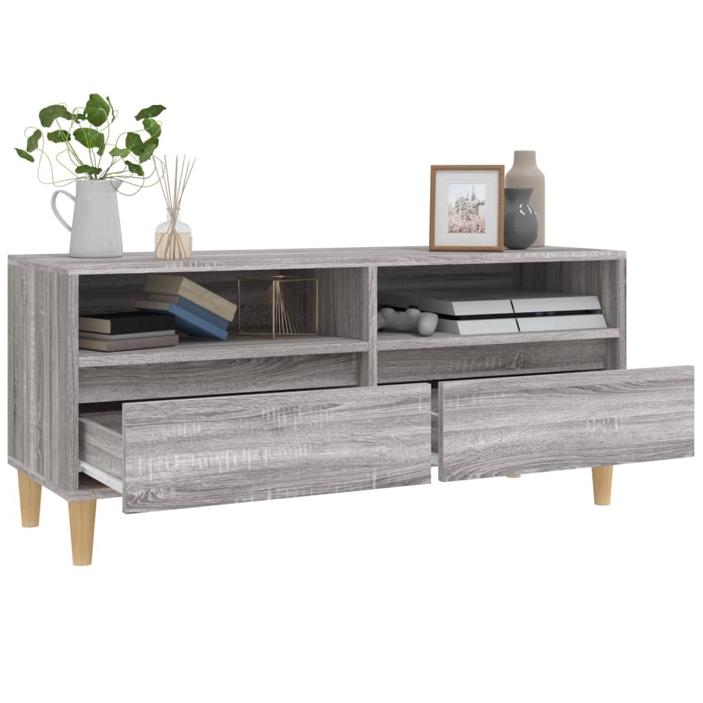 TV ormarić sivi Sonoma 100x34,5x44,5cm konstruirano drvo