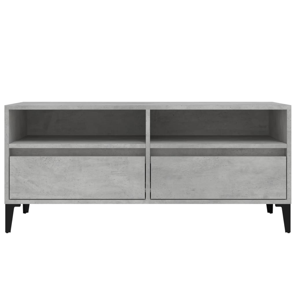 TV ormarić boja betona 100x34,5x44,5 cm od konstruiranog drva