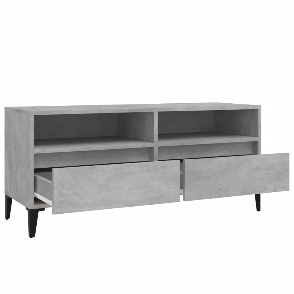 TV ormarić boja betona 100x34,5x44,5 cm od konstruiranog drva