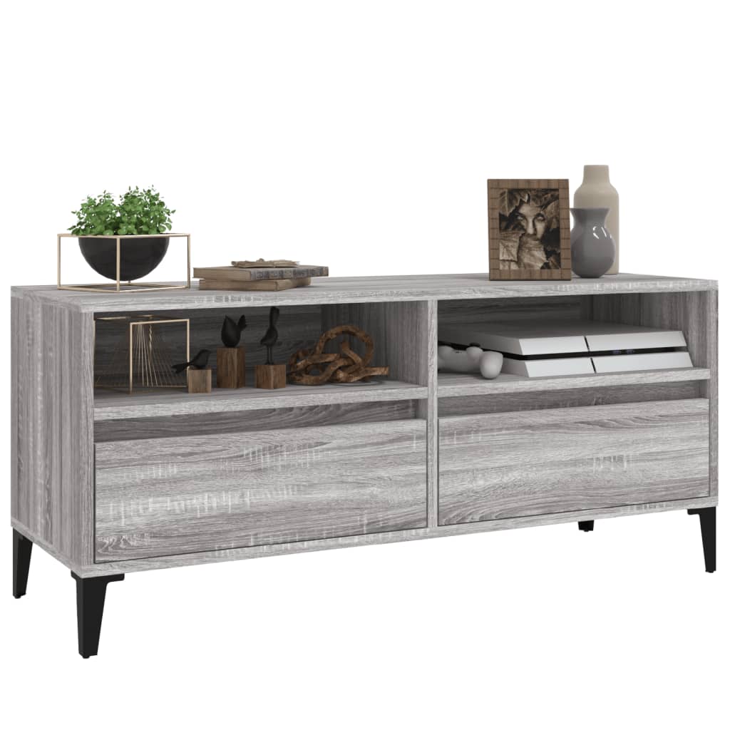 TV ormarić sivi Sonoma 100x34,5x44,5cm konstruirano drvo