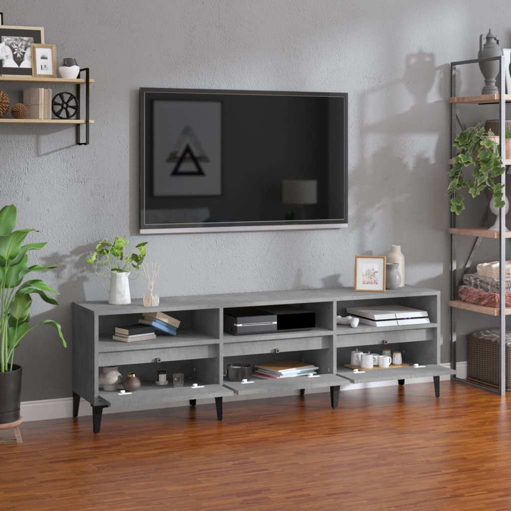TV ormarić boja betona 150x30x44,5 cm od konstruiranog drva