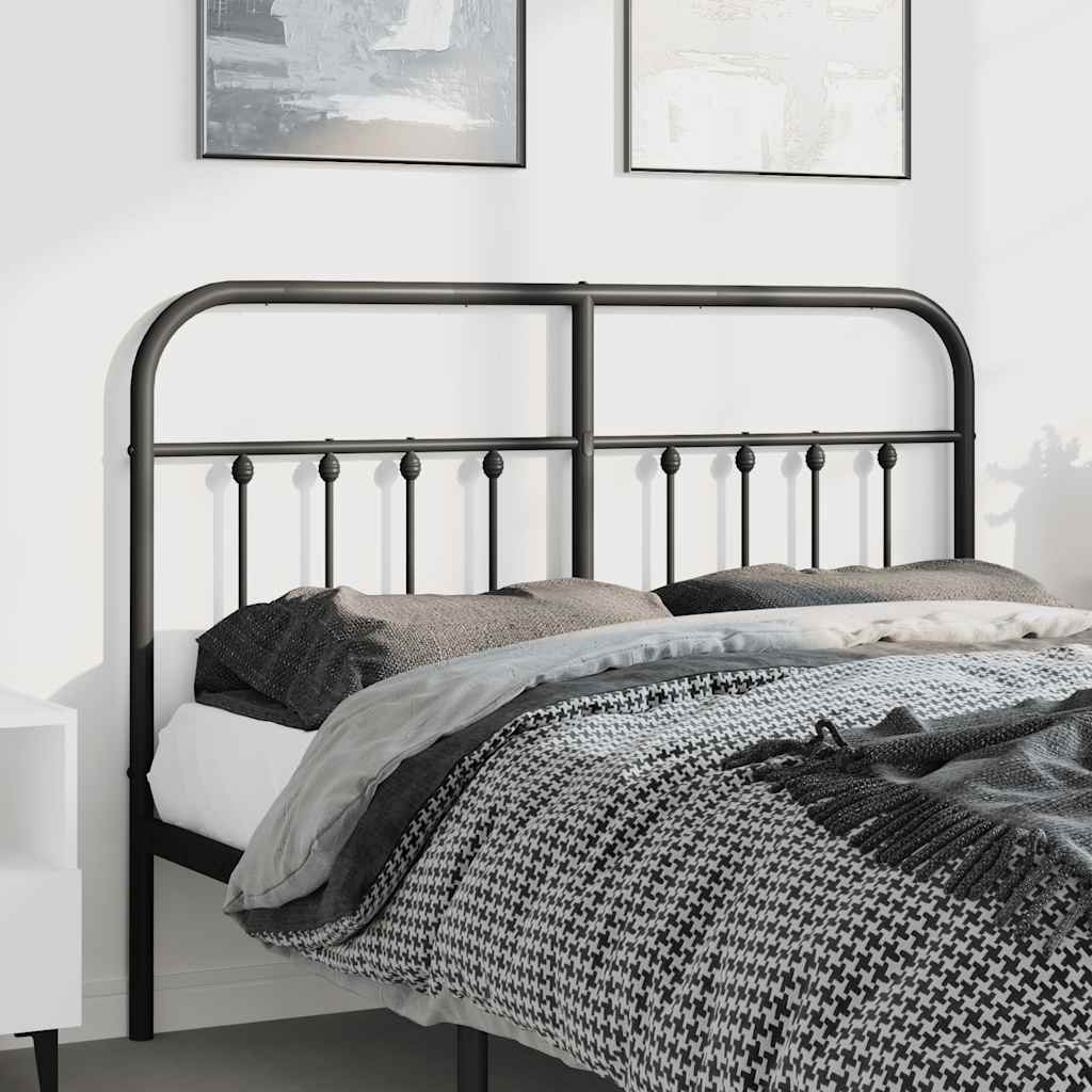 Metalno zamjensko uzglavlje crno 135 cm