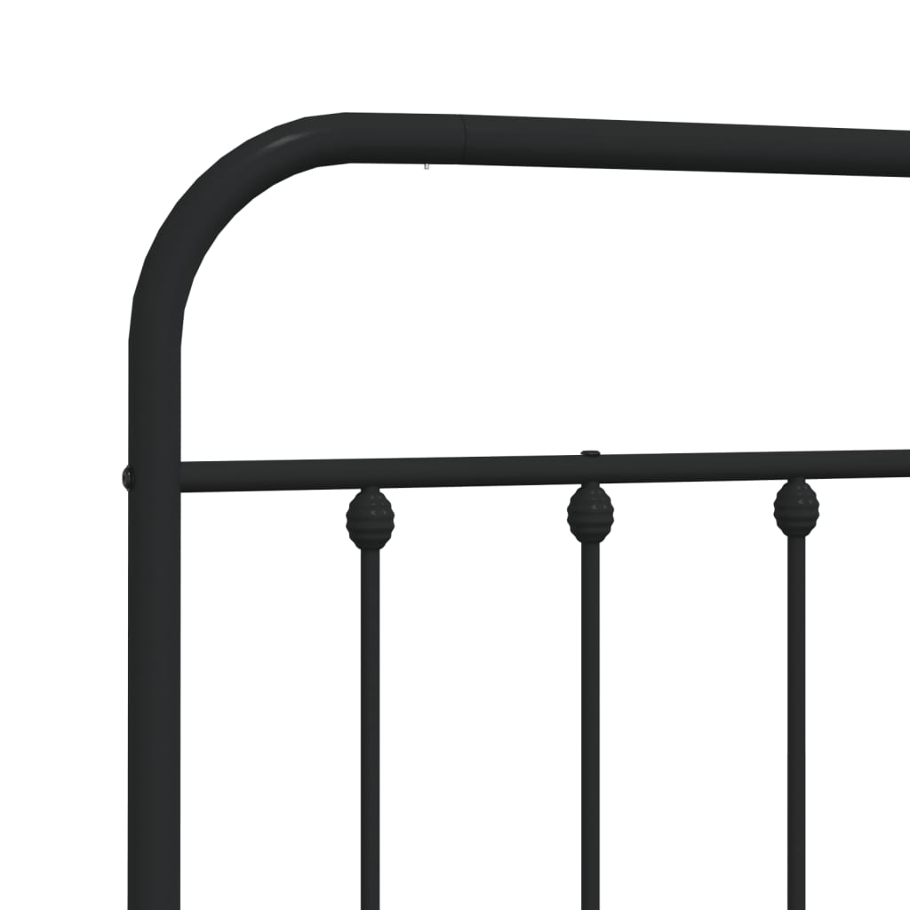 Metalno zamjensko uzglavlje crno 140 cm