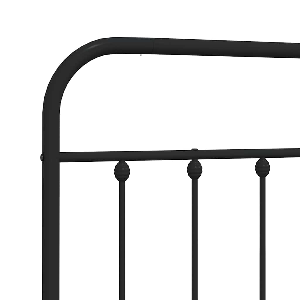Metalno zamjensko uzglavlje crno 200 cm