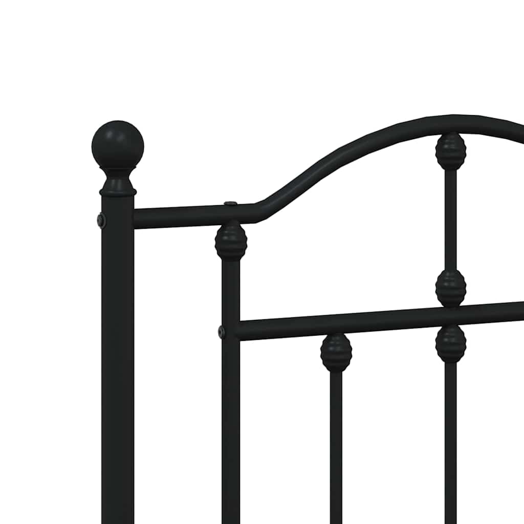 Metalno zamjensko uzglavlje crno 135 cm