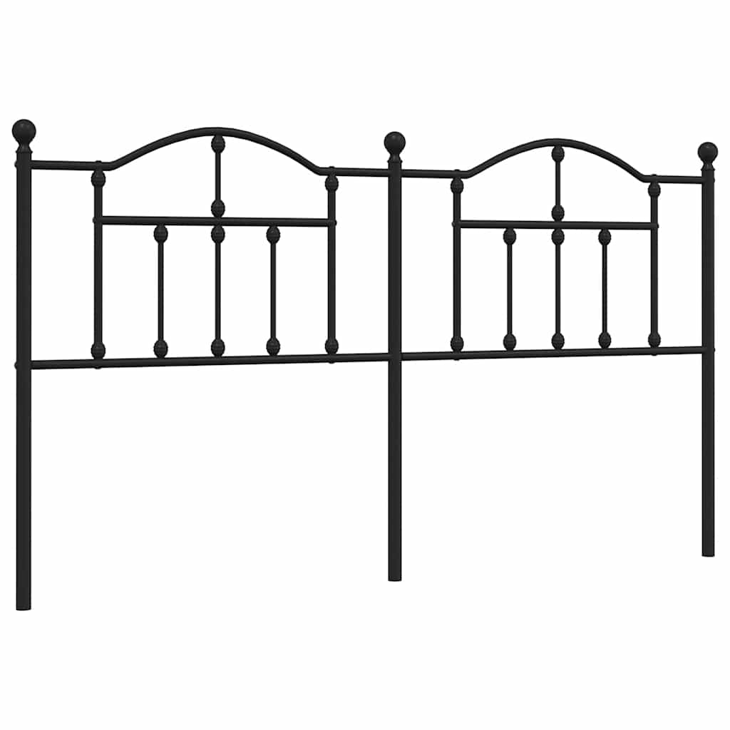 Metalno zamjensko uzglavlje crno 160 cm