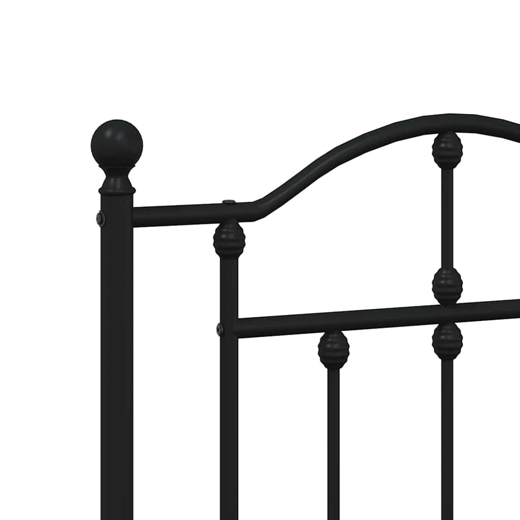 Metalno zamjensko uzglavlje crno 200 cm