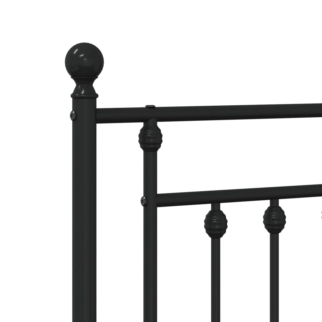 Metalno zamjensko uzglavlje crno 75 cm