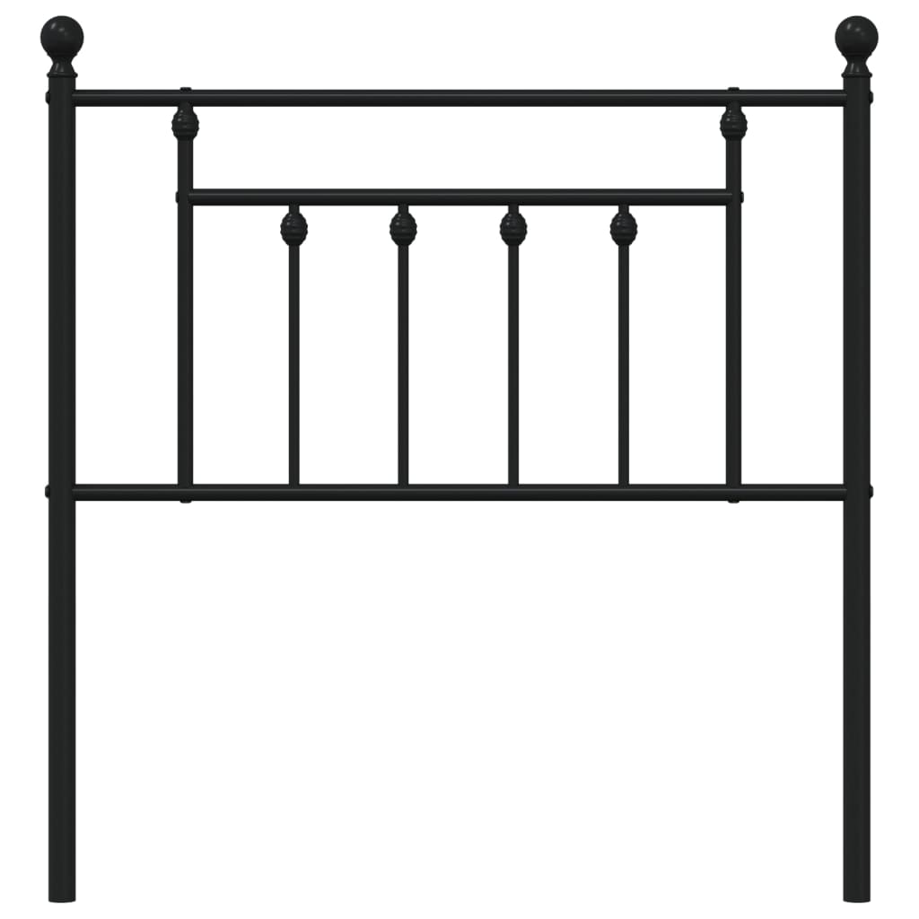 Metalno zamjensko uzglavlje crno 80 cm