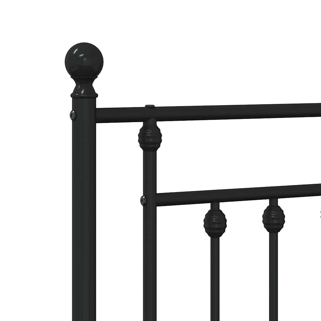 Metalno zamjensko uzglavlje crno 135 cm