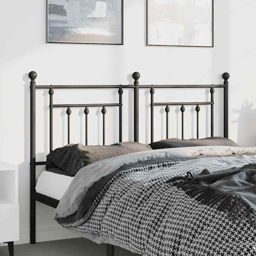 Metalno zamjensko uzglavlje crno 135 cm