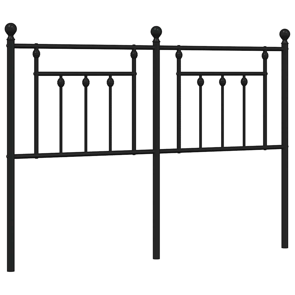Metalno zamjensko uzglavlje crno 140 cm